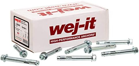 Wej-It Sleeve-TITE HSA3830 Sleeve Anchor, Carbon Steel, Zinc Plated Finish, Hex Head, Meets GSA FFS-325 Group II Type 3 Class 3, 3/8" Diameter, 3" Length, 5/16"-18 Threads (Pack Of 50)