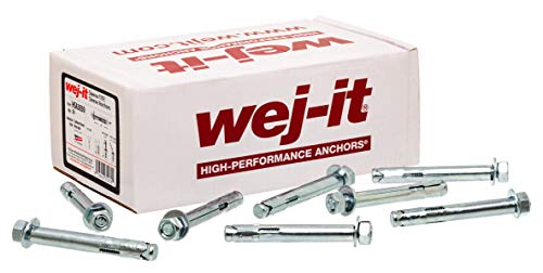 Wej-It Sleeve-Tite Hsa3830 Sleeve Anchor, Carbon Steel, Zinc Plated Finish, Hex Head, Meets Gsa Ffs-325 Group Ii Type 3 Class 3, 3/8" Diameter, 3" Length, 5/16"-18 Threads (Pack Of 50) #TOP3