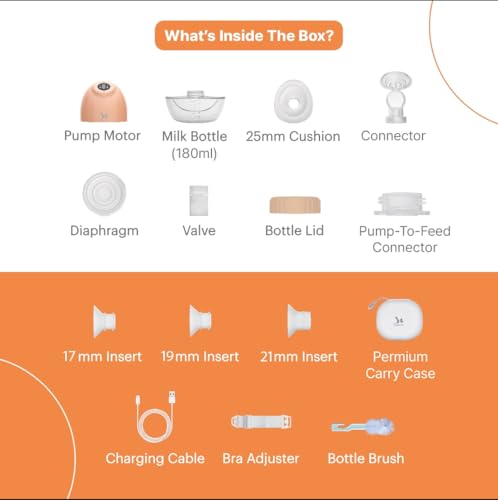 Image of Bump2Cradle | ISO 9001:2015 Certified| No 1 Brand by Doctors and Lactation Experts |Automatic Nipple Corrector Patented Technology -Pump N Go Pro|Model: (B2C 117 /Pro) Electric Breast Pump|Soft Cushion|17, 19,21 & 25 mm flanges |3 Modes & 9 Suction Levels|Usb Charging & Cordless Quiet 1 Yr Warranty | Storage bottle with Cap Free lactation consultation | FREE premium carry case pack of 1