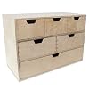 Creative Deco Mini Houten Kist met 6 Laden | Opbergkast | Onbeschilderd Multiplex | 42 x 20 x 28.5 cm | Perfect voor…
