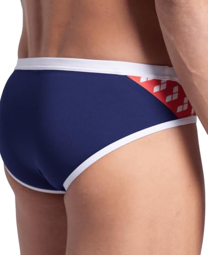 Image of ARENA Men's Icons Solid Swim Briefs Professional Training Swimsuit Sports Trunk