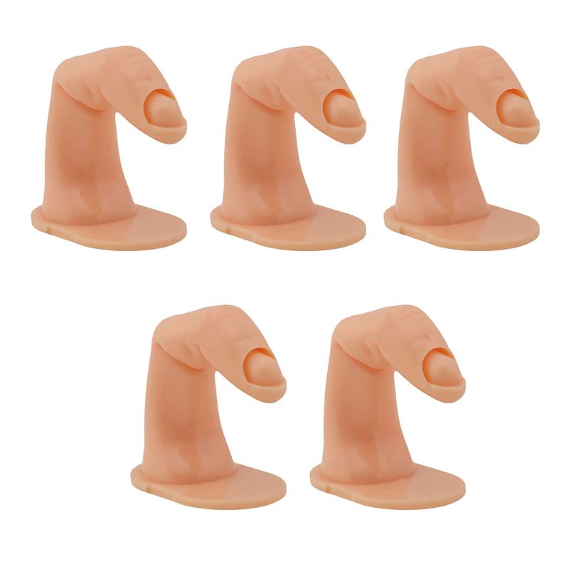 Plastic Practice Fake Finger Tool DIY Acrylic Manicure for Nail Art Training (5Pcs)-image-48