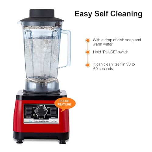 Biolomix Commercial Heavy Duty Professional Blender, Peak 2200W Grade Bar Blender With 2L Container For Shakes, Smoothies, Ice Crushing, Frozen Fruits, Soups, Dry Grinding (A8700) - Image 7