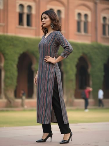 Image of Varanga Women Charcoal Multi-Tone Workwear Tunic