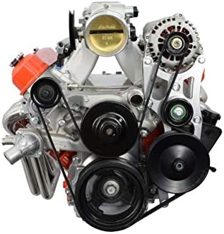 LS Alternator & Power Steering Brackets Kit With Belt Tensioner - For Vortec Truck Engines 4.8L-6.2L, CNC Aluminum, 1/2" Thick