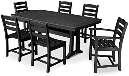 POLYWOOD La Casa Cafe Dining Set, Black