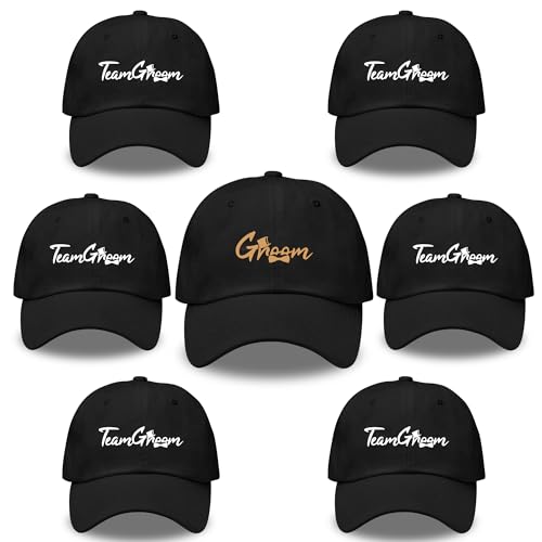 Image of LADY&HOME Bachelor /Bachelorette Party Baseball Hats Set, Embroidered Adjustable Cotton Truck Caps