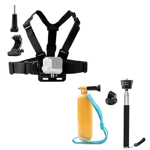 Chest Harness Mount Action Camera Selfie Stick Floating Hand Grip Compatible with Gopro Hero 12 11 10 9 8 7 /AKASO/Drago - Detailed View