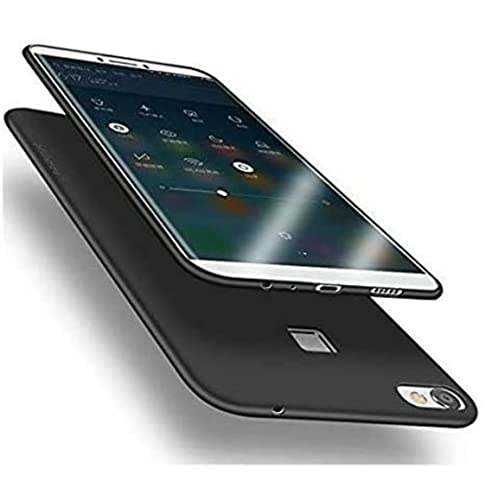 Image of Mobile Back Cover Case for Vivo V7 Plus (Silicone Case|CameraProtection|Black SC1510)