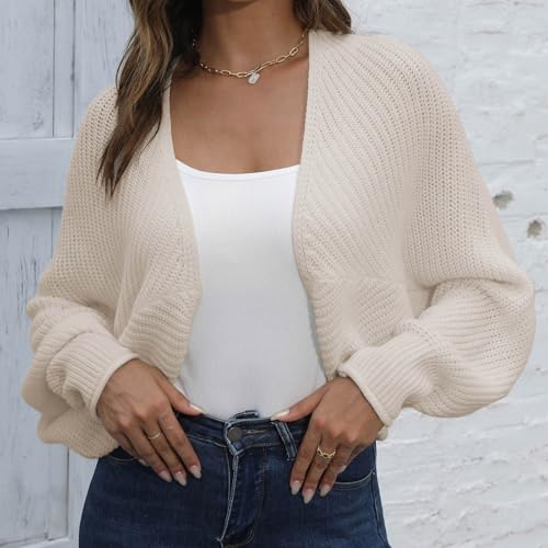 Cardigan Sweaters for Women's 2024 Fall Fashion Oversized Coat Lightweight Open Front Sweater Knit Cropped Jackets3