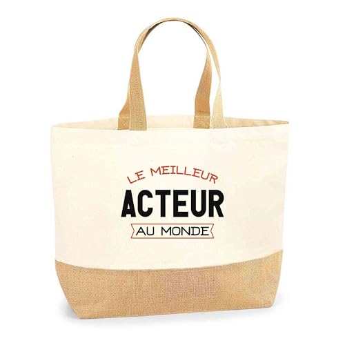 Sac jute Le meilleur Acteur, idée cadeau de départ collègue et retraite