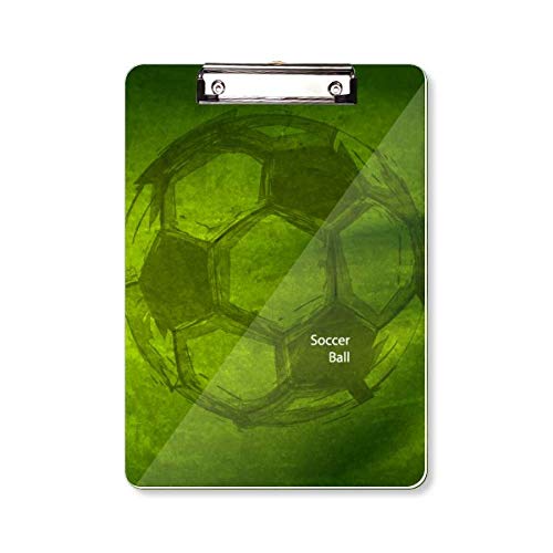 Porte-bloc vert A4 rigide football pour écrire facilement sans bureau disponible