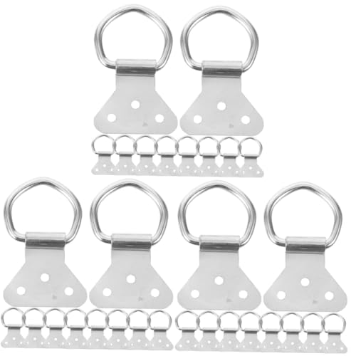Image of Housoutil 30pcs Versatile Frame Hooks Picture Hangers d Rings Heavy Duty Wall Hangers for Decor