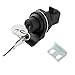 HOWDIA 1Pcs Push Button Lock Glove Box Latch, Tool Box Latch for Truck Tool Box Lock Replacement, Golf Push Cart Accessories, Marine Glove Box Plastic Tool Box Truck, Press The Switch