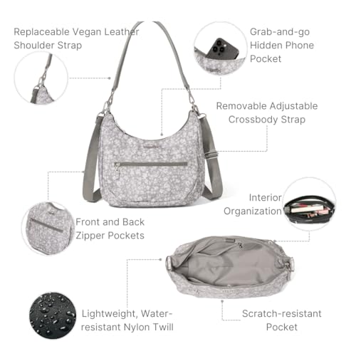 Image of Baggallini Modern Pocket Half Moon 11 inchx10.5 inch Shoulder Women W /Replaceable Straps Converts to Crossbody Bag