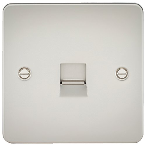 Image of Knightsbridge FP7400PL FP7400 FPAV7400PL Flat Plate Telephone Extension Socket-Pearl, 230 V