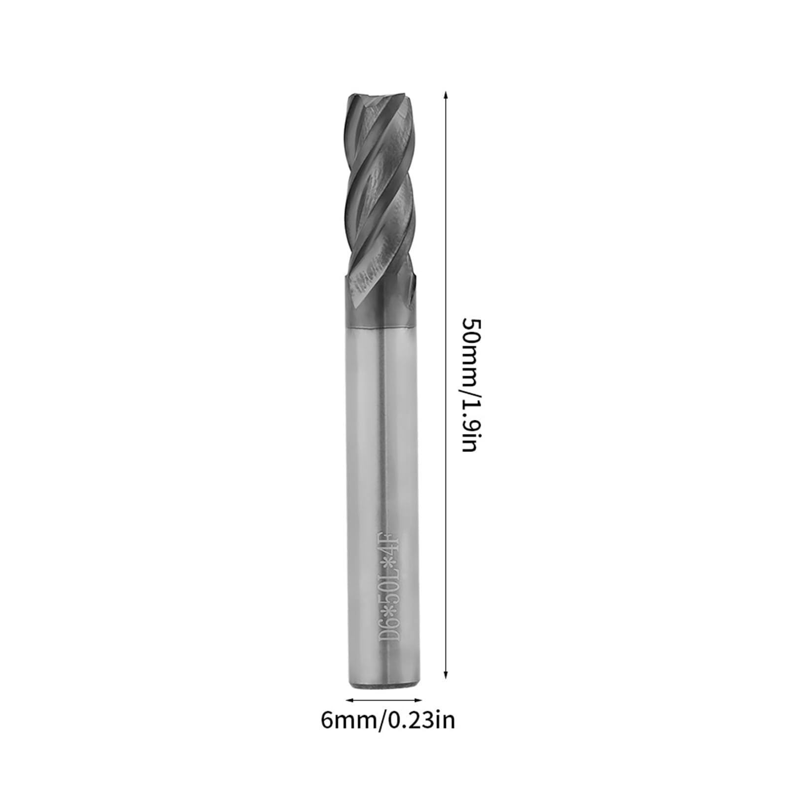 SEAFRONT Frezy CNC 6mm Krawędź Tnąca 50mm Długość Całkowita