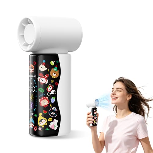 Ventilador de Mano Portátil 100 Velocidades,Pequeño Ventilador USB Recargable con Pantalla LED,Ventilatore Portatile USB Min,para El Hogar,Oficina,Dormitorio,Viajes al Aire
