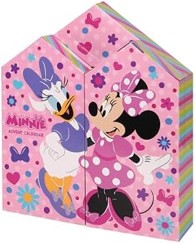 Minnie Mouse Advent Calendar 2025   24 Days of Magical Disney Surprises for Kids | Official Girls Gift Set | Christmas Countdown with Toys, Stickers & Accessories