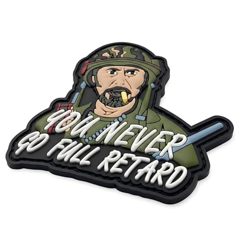 BVB Funny PVC Patch Tactical Morale Patches Hook and Loop 3D Rubber Military Patches for Backpacks Tactical Jacket Vests Hats & Gear - Humorous Movie Theme Backpack Patch (Never Full)