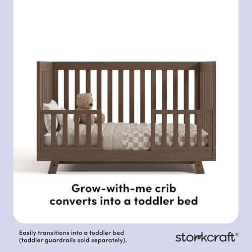 Image of Storkcraft Beckett 3-in-1 Convertible Crib, Hazelnut