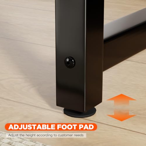 Image of PayLessHere | 32 Inch Computer Desk | Brown | Office Desk with Metal Frame, Adjustable Feet | Water-Resistant, Scratchproof Surface | Sturdy Writing Table for Home Office or Study | Pack of 2