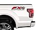 Set of 2 PCS FX4 Off Road Decals Stickers Compatible with F150, F250 and F350, Truck Emblems, Truck Pickup Bedside, Auto Decoration Accessories Emblem (Red and Gray-Brown)