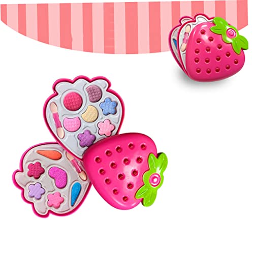 ifundom Brinquedos Fingir Kit De Vestir Com Espelho Kit De Maquiagem Infantil De Três Camadas Blush