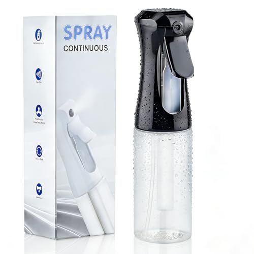 HPPFFY Continuous Spray Bottle, 6.8 OZ Hair Spray Bottles, Ultra-Fine Mister Spray Bottle for Hairstyling, Cleaning, Plants, Pets, Salons, and More (1 Pack)