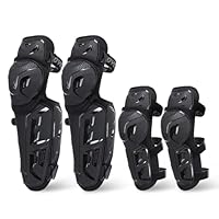 Scoyco Knieprotektoren Motorrad, CE-Schutzstufe 1 Knie und Ellenbogenschützer Erwachsene für Motocross E-Bike Skateboarden TPU Schale Protektoren