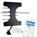 Winegard Elite Pro Outdoor VHF/UHF HDTV Antenna with Bluetooth Signal Meter and Integrated Channel Finder, Up to 70 Mile Range