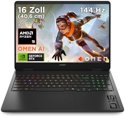 OMEN Gaming Laptop, 16" WUXGA Display 1920×1200, 16:10, 1…