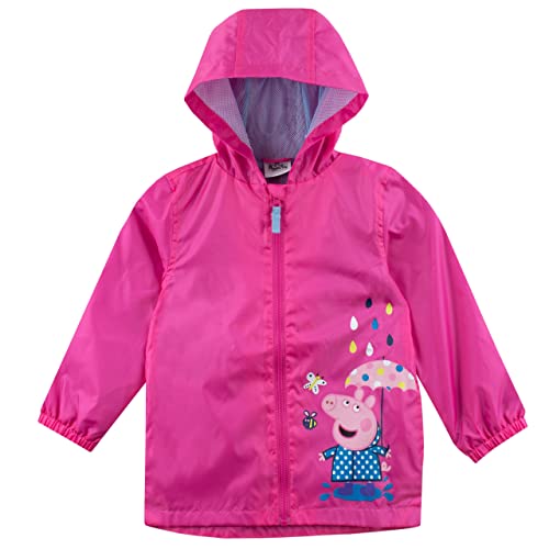 Peppa Pig Raincoat | Girls Raincoat I Pink Kids Jacket | 18M - 8 | Official Merchandise2