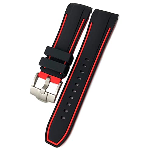 Bracelet en silicone de 23 mm rouge pour montre T035617