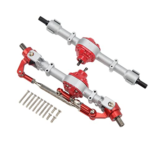 Componentes de aleación de aluminio para chasis MN D90 con acabado anodizado rojo y plata 6