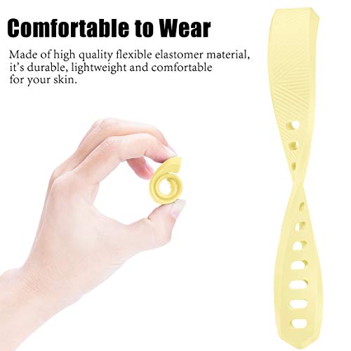 Maledan Compatible with Fitbit Alta Bands Women Men Replacement Band for Fitbit Alta HR/Alta/Ace, Small, Mellow Yellow - Thumbnail 3