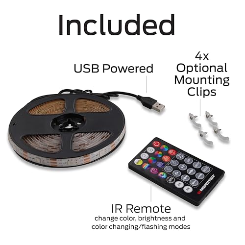 Tira de luces LED RGB multicolor 2 unidades 26.2 pies total miniatura 4