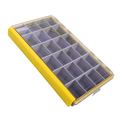 kokdid Caja de aparejos de pesca, bandejas de almacenamiento portátiles, organizadores de señuelos, separador de cebos con divisor extraíble, compartimento ajustable, aparejos de pesca