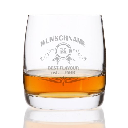 Privatglas Whiskeyglas (Bohemia) - mit kostenloser Gravur - tolle Geschenkidee für Ihren Lieblingsmenschen Motiv Straight Cover