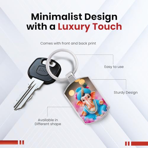 Image of Premium Printed Metal Keychain for Men & Women | High-Definition Artwork Print | Durable Key Ring for Car, Bike, Home & Office Keys | Stylish Decorative Key Holder Gift