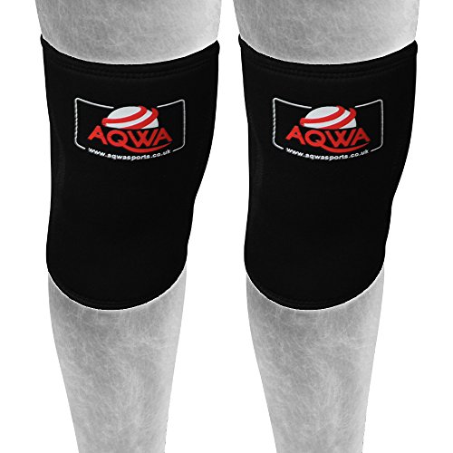 AQWA 7 mm de neopreno rodillera manga compresión, rótula protege, para aliviar el dolor Running para hombre y mujer, negro Talla:extra-large