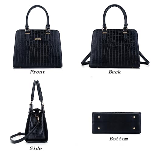 Qiyuer Satchel Purses For Women Top Handle Bag Purse And Wallet Set Work Tote Bags 2pcs2