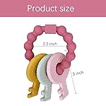 Baby Keys Toy, Teething Keys Toy for Toddlers 3-18 Months,Infants Sensory Silicone Chewable Keys Teether - Soothes Baby Gum Pain,BPA Free (Purple) - Image 2