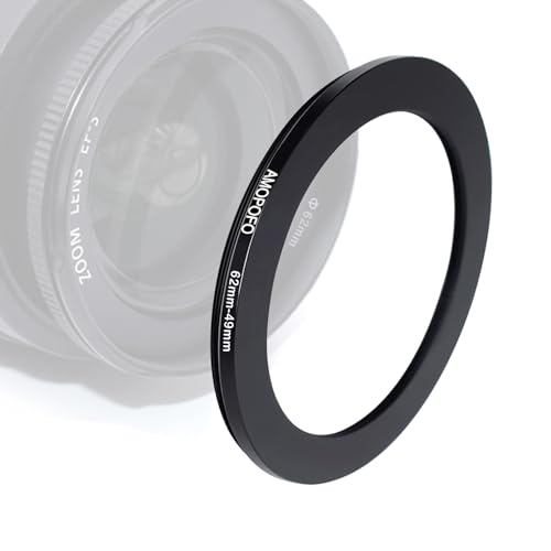 62mm to 49mm Camera Filter Ring /62mm to 49mm Step-Down Ring Filter Adapter for 49mm UV,ND,CPL,Metal Step-Down Ring