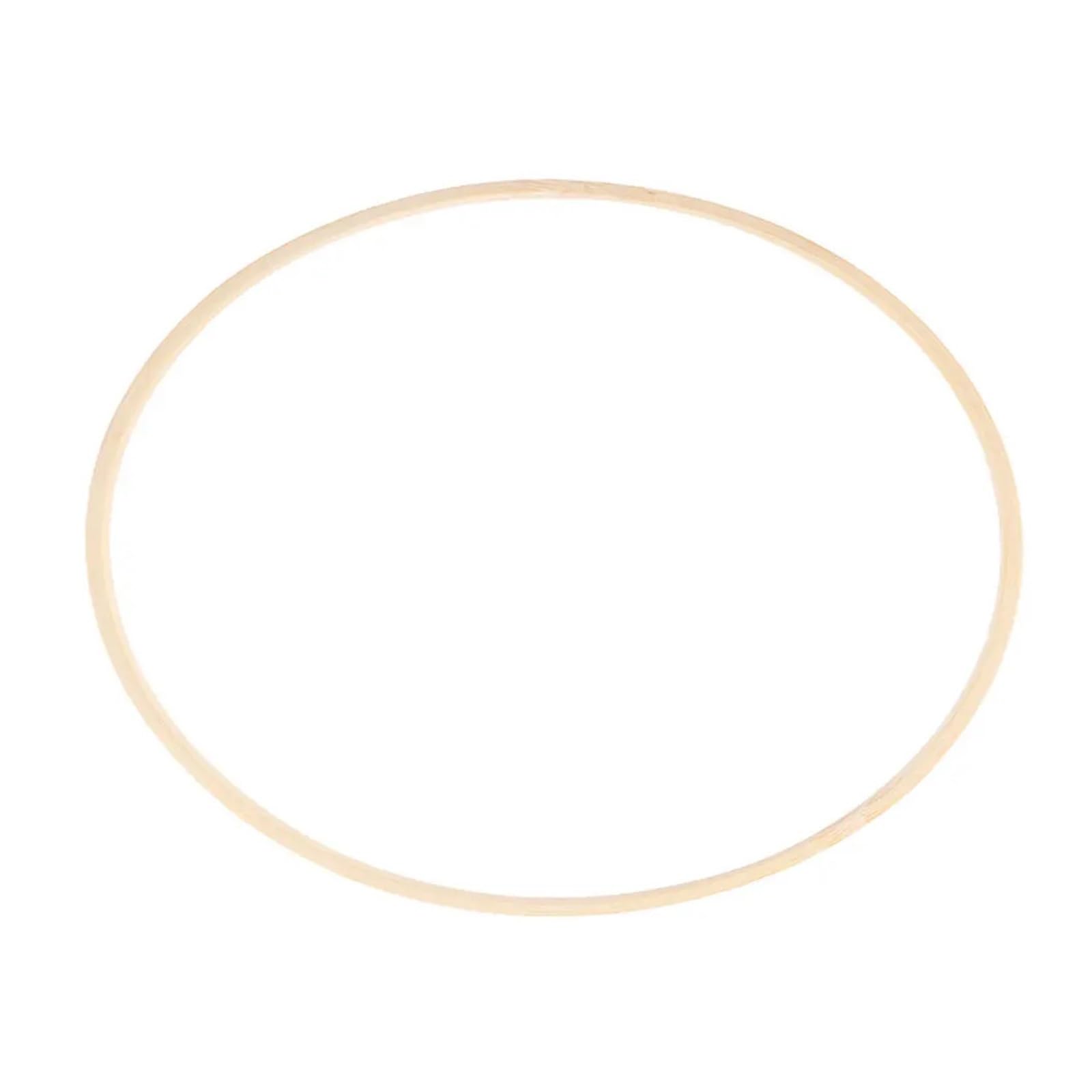 Craft Rings 5pcs Circle Decoration Craft DIY Dream Catcher Hoops for Party Garland Rings Wooden Wreath Crafts(Beige)