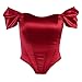 FEOYA Women’s Sexy Corset Camisole Corset Top Push Up Off Shoulder Vintage Bustier Burgundy, Medium
