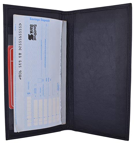 Marshal Basic Pu Leather Checkbook Covers Colors (Blue) #TOP4