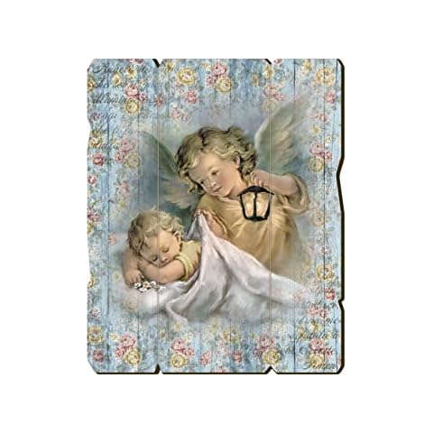 Bonella Brothers Vintage Wooden Angel Painting Cover