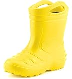  Ladeheid Kinder Mädchen Jungen federleichte Eva Thermo Gummistiefel gefüttert KL051 (Sonnig, 35 EU)