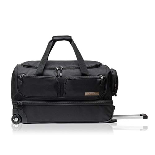 Skross Durable Rolling Double Wheeled Carry On Duffle Bag for Travel and Sports